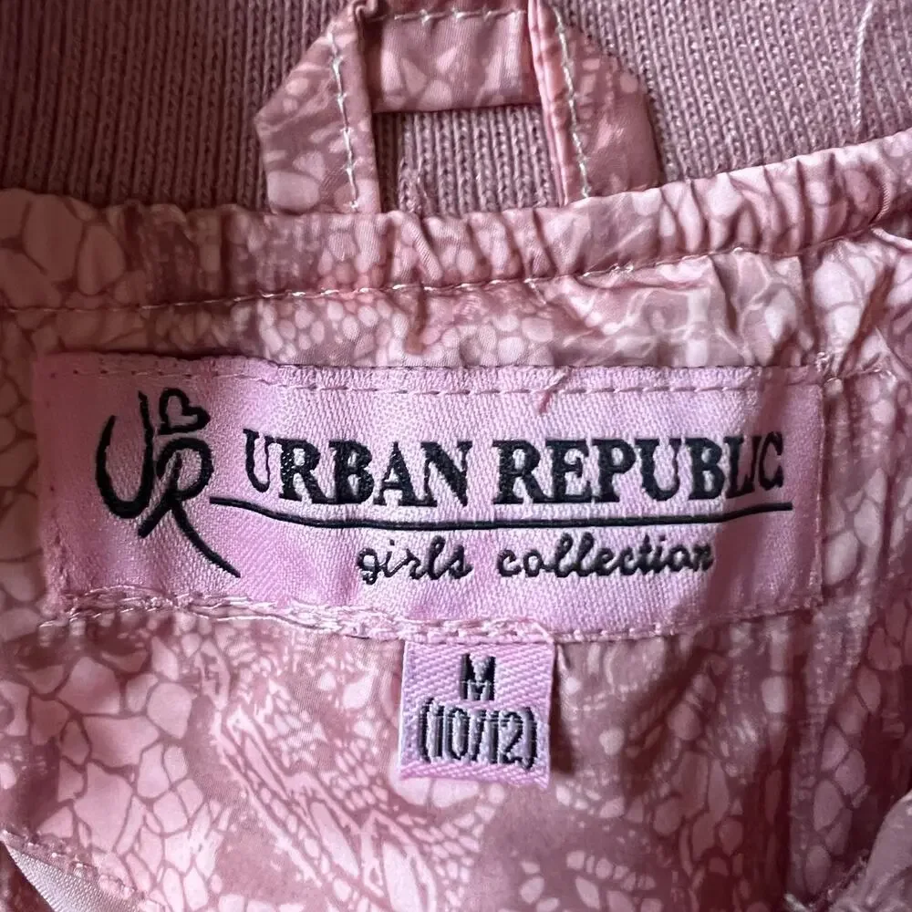 Urban Republic Pink Printed Girl Jacket, M (10/12)